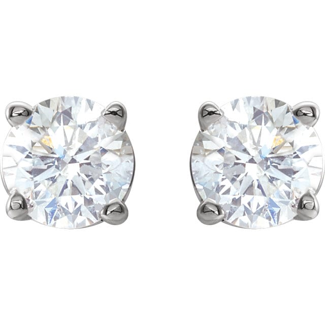 thumbnail image 2 of 18K White Gold Plated Double-Sided Stud Earrings With Lab-Created Cubic Zirconia - Multicolour 2 of 6